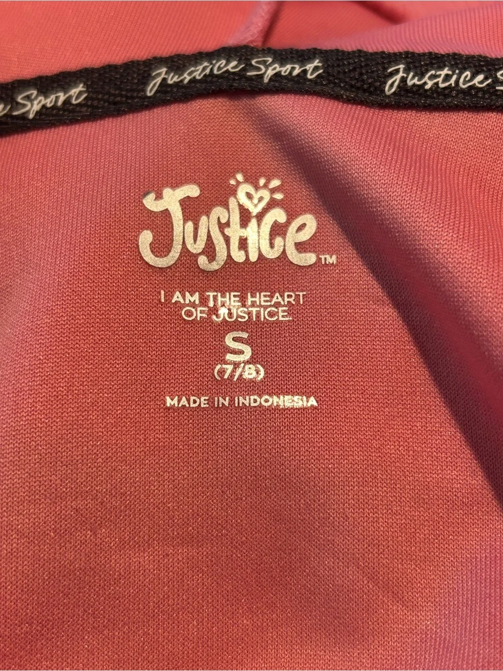 Girls Justice Pink Cropped Pullover Hoodie Size Small (7/8)